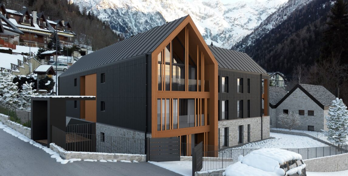 Exkluzivní vily a apartmány pod ledovcem v Pontedilegno-Tonale