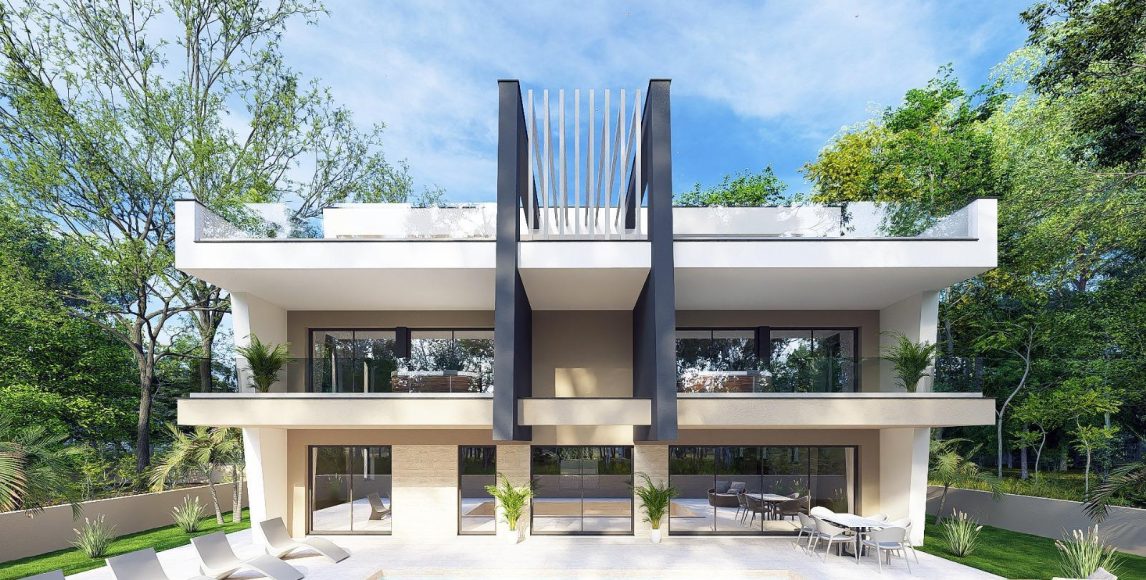 Elegantní útočiště u Jadranu: 4 apartmány obklopené zelení s výhledem u moře