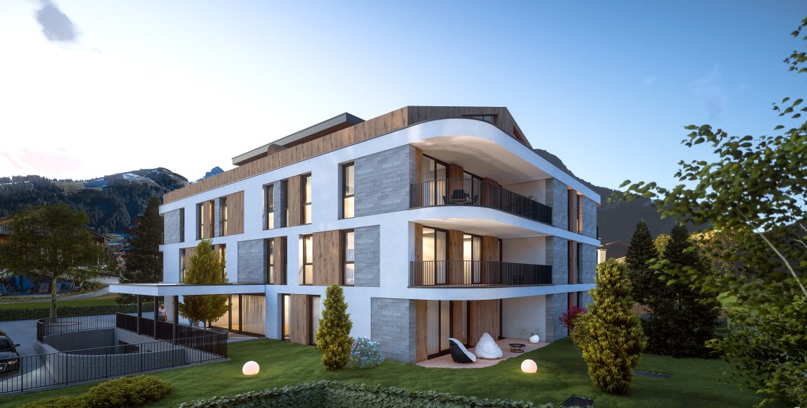 Dokončené apartmány v těsné blízkosti 2 lyžařských středisek - St. Johann in Tirol a Kitzbühel