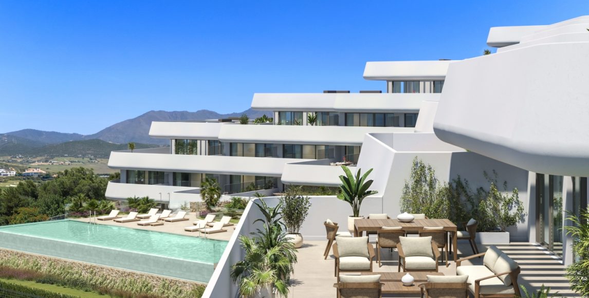 Exkluzivní apartmány s výhledem na Středozemní moře a golf