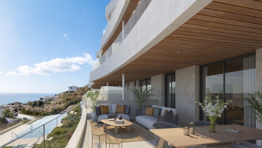 Slunečné apartmány blízko Málagy s překrásnými výhledy na moře