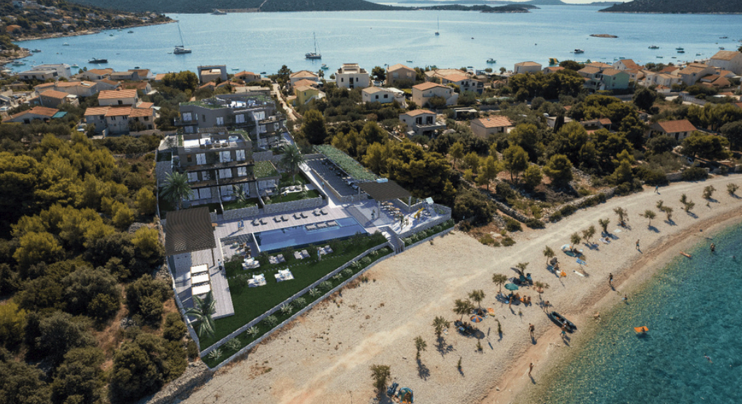 Nové apartmány přímo u moře na klidném dalmatském poloostrově