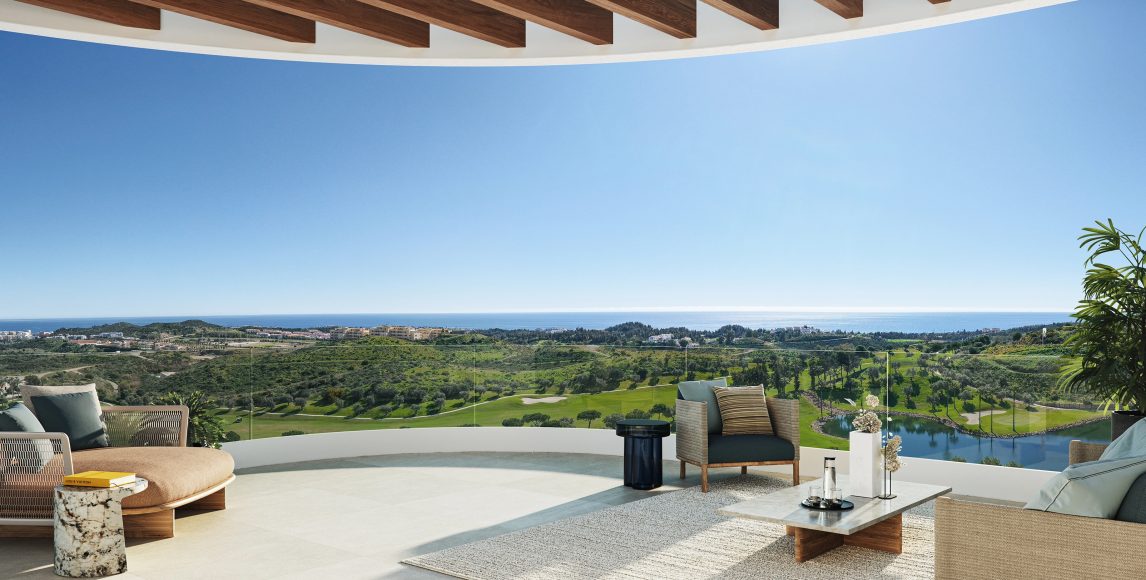 Elegantní apartmány přímo u golfu s panoramatickými výhledy na moře