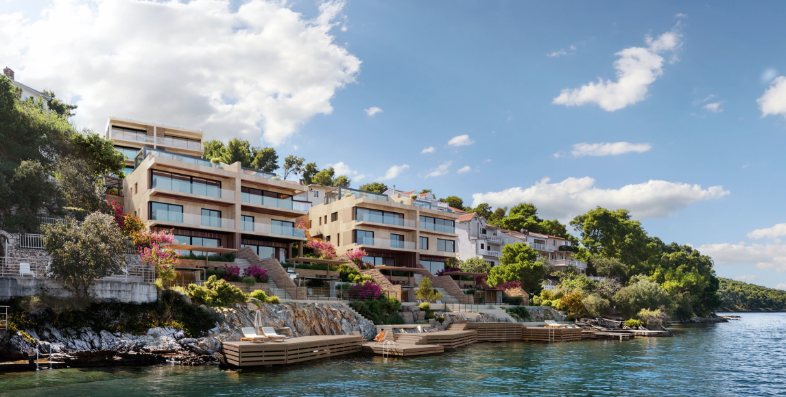 Elegantní apartmány v 1. linii s bazény a wellness