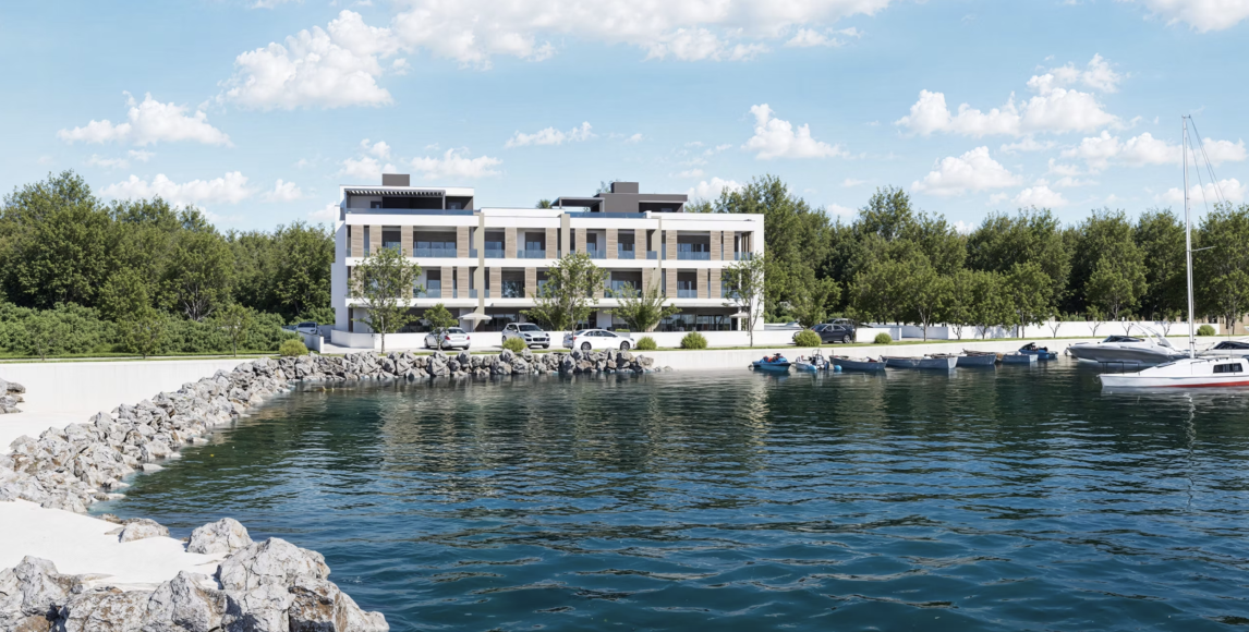 Prémiové apartmány u pláže s terasami a výhledy na Jadran
