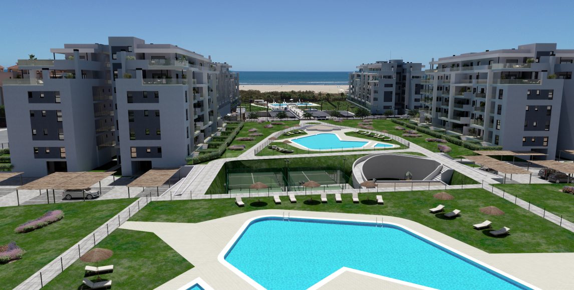 Exkluzivní apartmány v 1. linii u pláže s bazény a soukromými zahradami