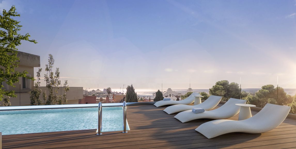 Boutique apartmány s rooftop bazénem jen 3 minuty od pláže