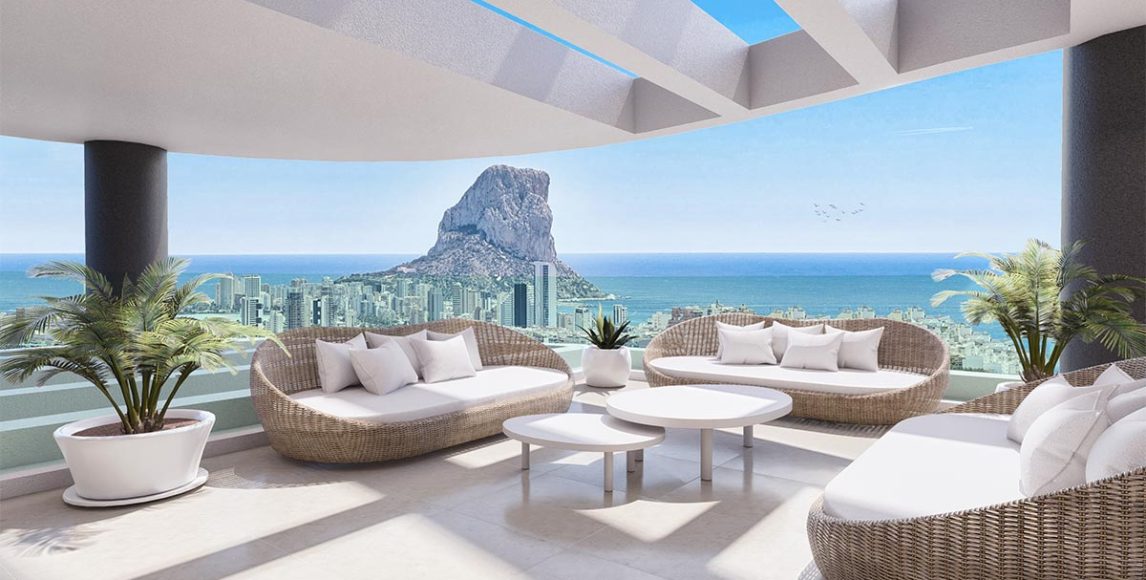 Nové apartmány 500 metrů od pláže v Calpe