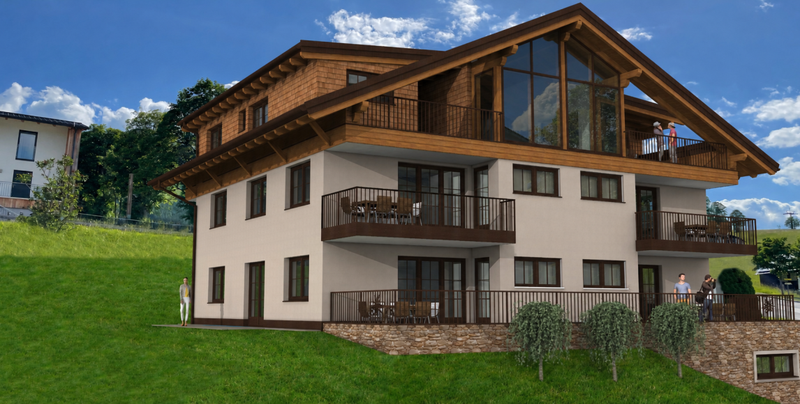 Ski-in/ski-out penthouse se saunou a dvěma terasami u sjezdovky Hochwurzen