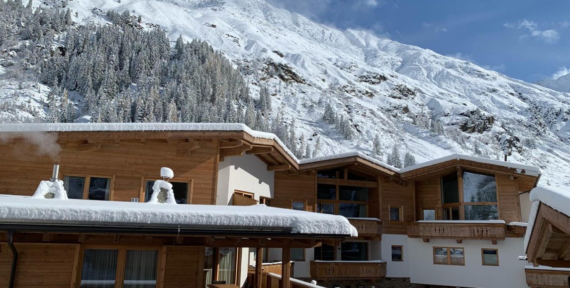 Horský chalet s resortním zázemím a alpským panoramatem