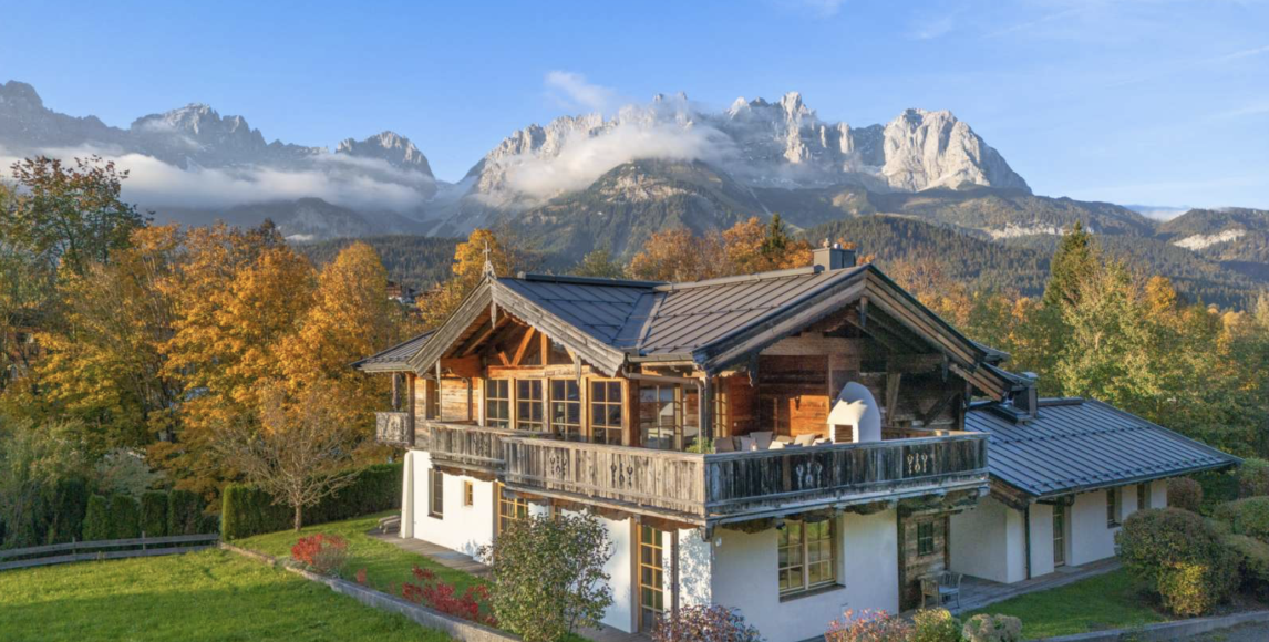 Exkluzivní alpský chalet se saunou a panoramatem Wilder Kaiser