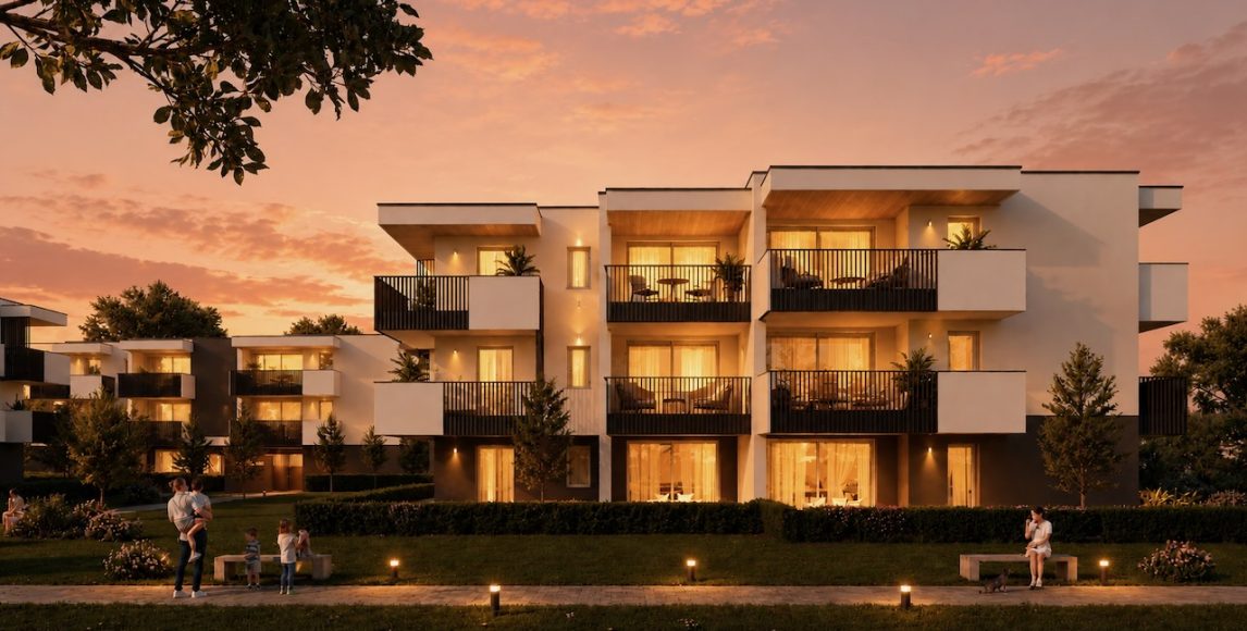 Rezidenční apartmány 900 metrů od moře nedaleko Benátek